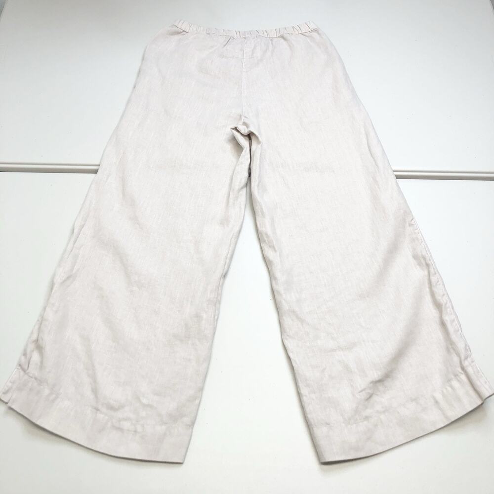 Women's Frank & Eileen Wide Leg, 100% Linen, Pull-on Pants in sand, Size Small - Picture 7 of 7